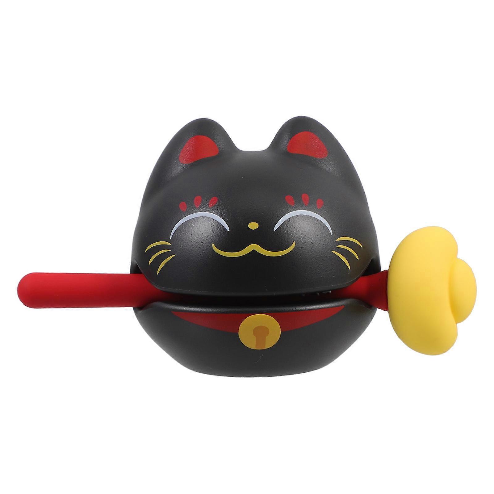 Tone Block Instrument Wood Rhythm Block Cat Shape for Decor 1Set