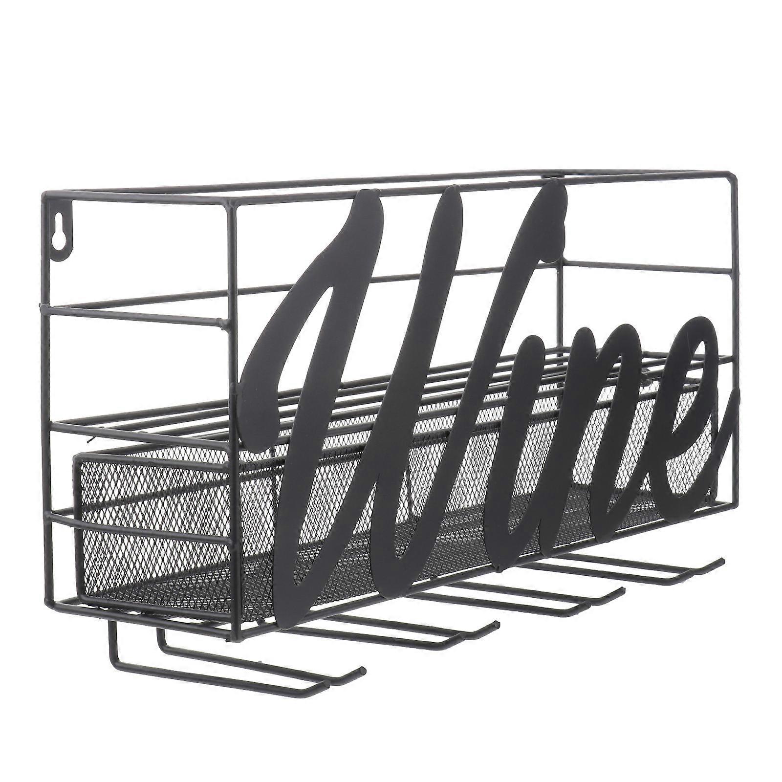 Rack 1Pcs Black Wall-Hanging Innovation for Storage Use