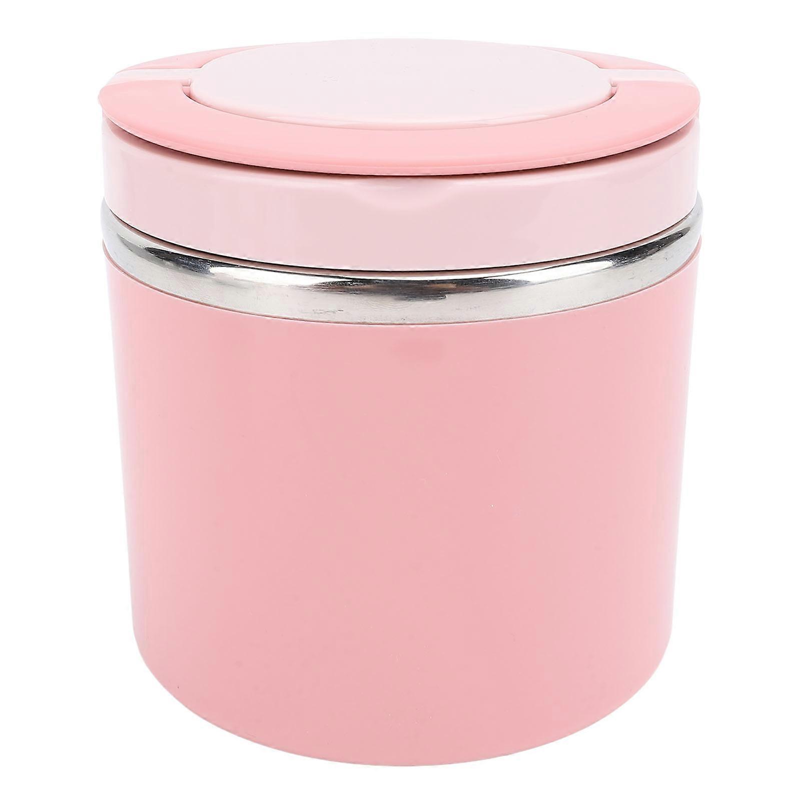 Breakfast Lunch Box with Lid Portable Handle Stainless Steel Meal Container for Student Office Worker
