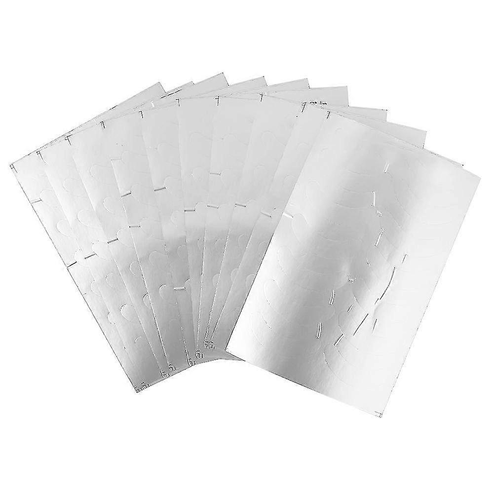 120pcs Silver Paper Under Eye Pads & Eyelash Extension Patches - Makeup Tool Stickers for Eye Tips & Beauty Application