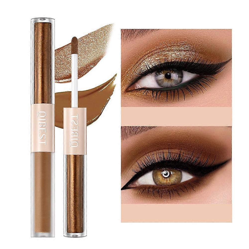 Dual Ended Liquid Eyeshadow 2-in-1 Long Lasting Smudge Proof Waterproof Makeup Set for Base Eyeshadow Eyeliner Multiple Colors