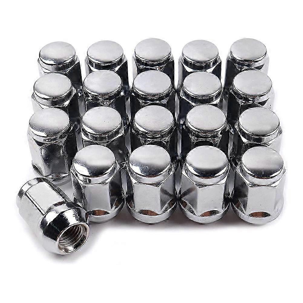20Pcs Chrome Lug Nuts 14X1.5 Thread Size 19mm Hex 1.38" Tall Wheel Nuts for Vehicles