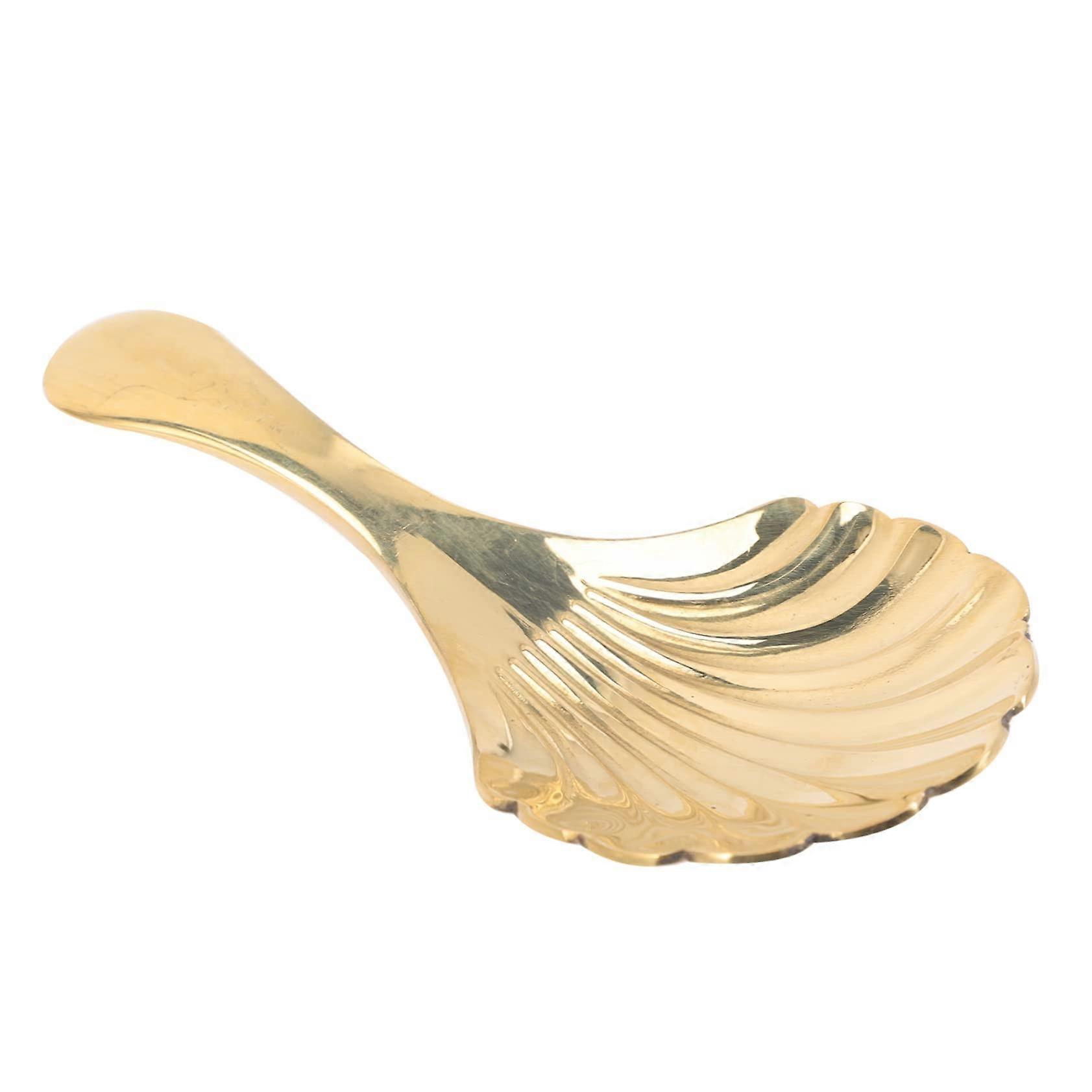 Brass Tea Scoop for Loose Leaf Tea - Ergonomic Handle, Elegant Design, Ideal for Coffee Beans and Tea Enthusiasts