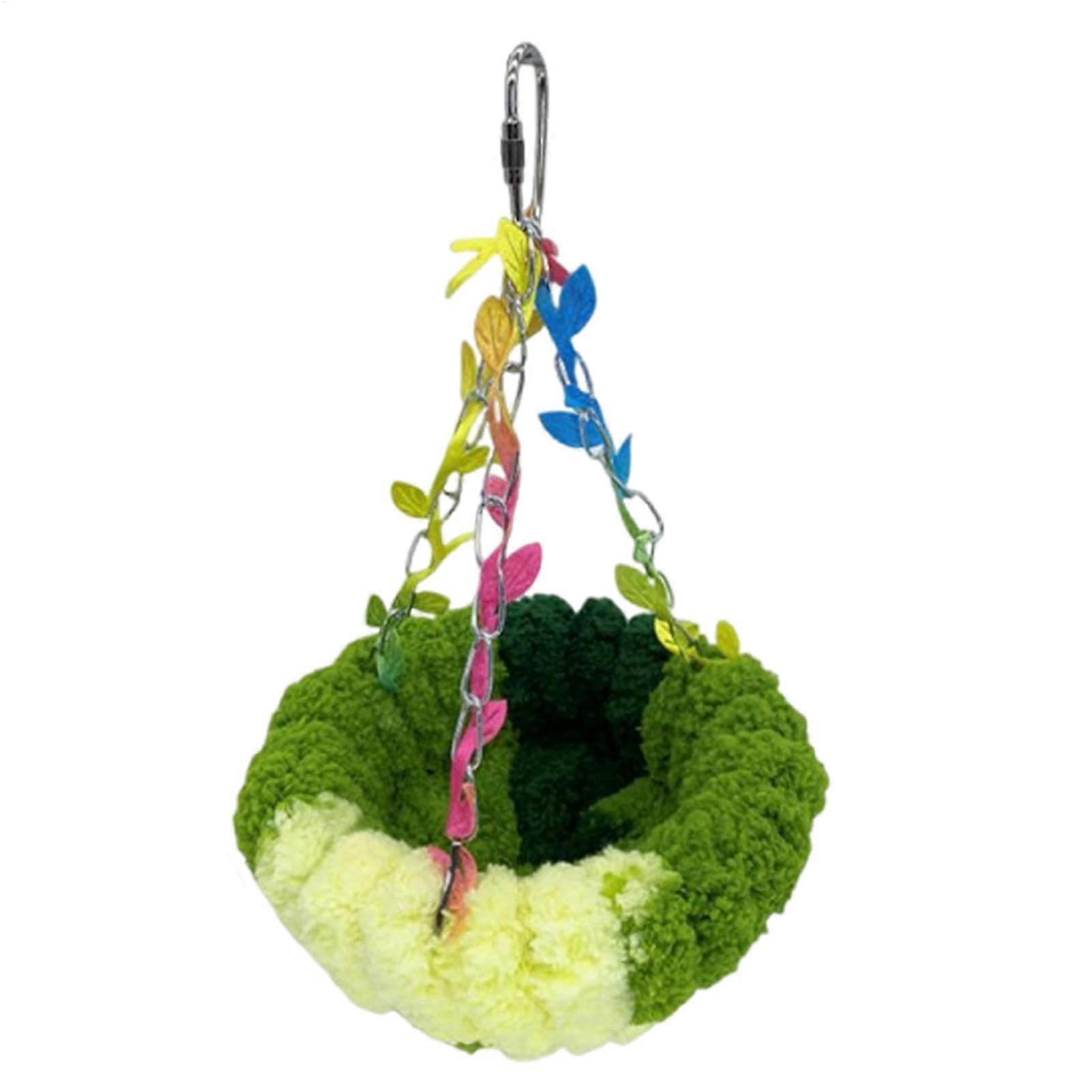 Plush Bird Cage Hammock Cuddle Hut for Parakeets Cockatiels Finches