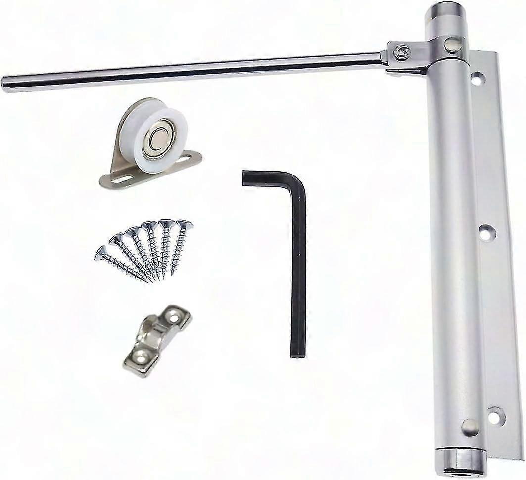 Spring Door Closer - Aluminum Alloy Adjustable Surface Mounted Self-Closing Device 23-35kg (1pc)