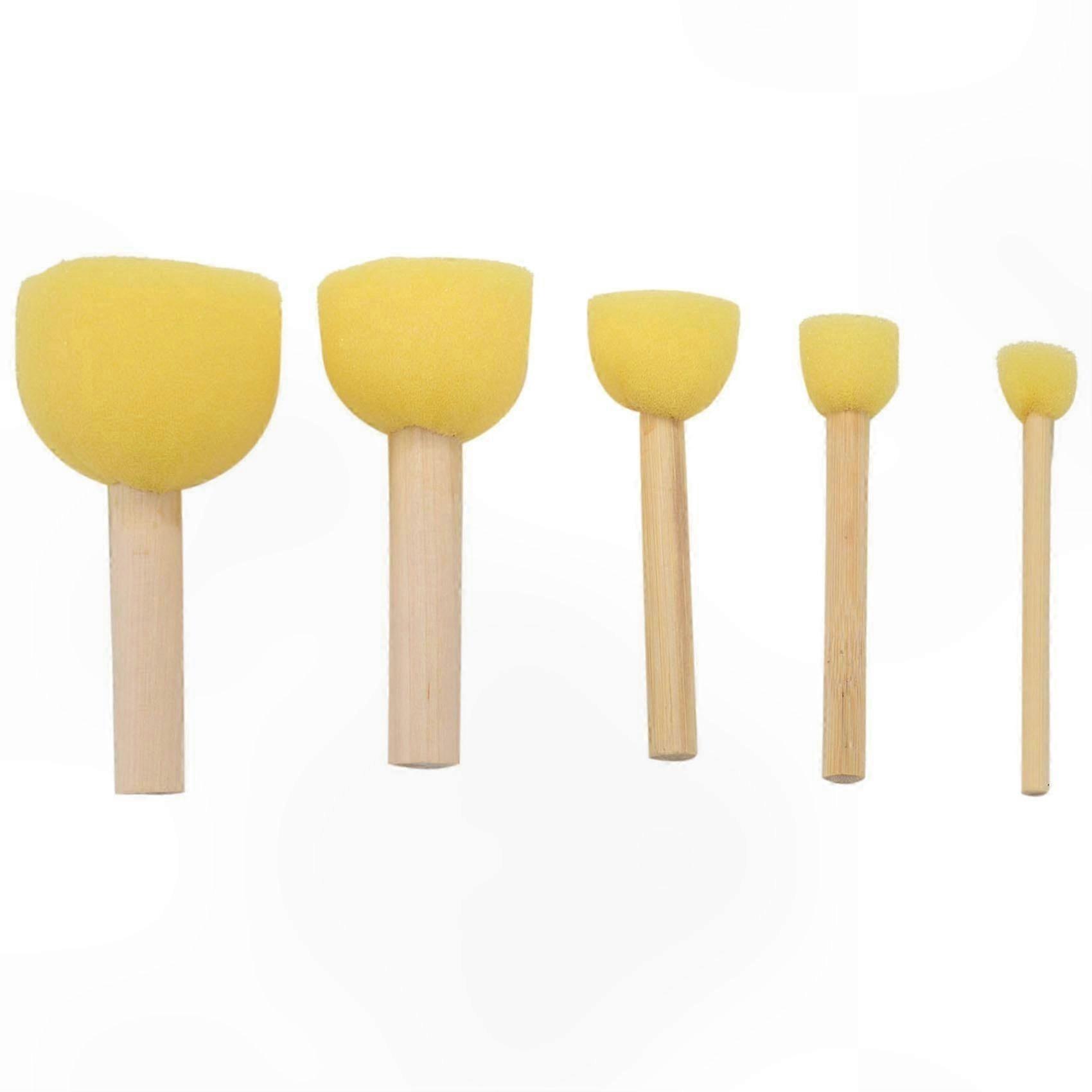 30PCS Round Foam Sponge Art Brushes, 5 Sizes, Ideal for Stenciling, Craft Projects, and Painting Activities