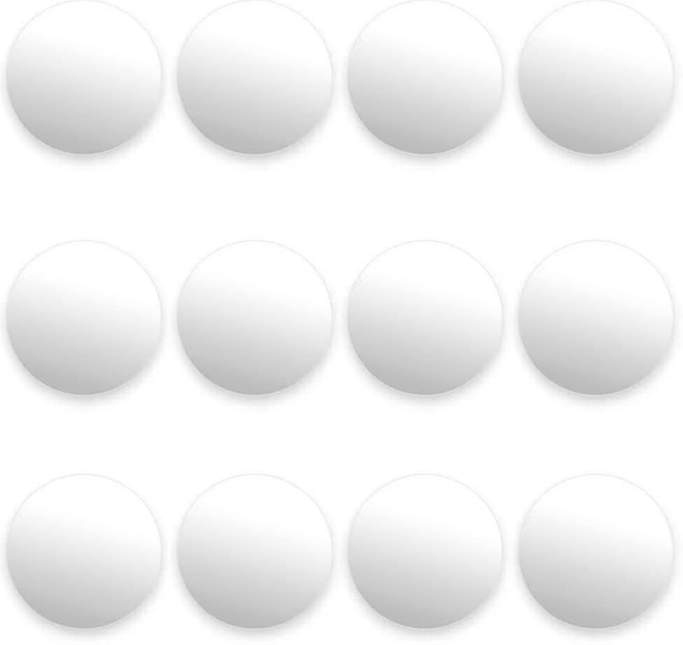 12 Pack Smooth White Foosballs Compatible with Standard Foosball Tables