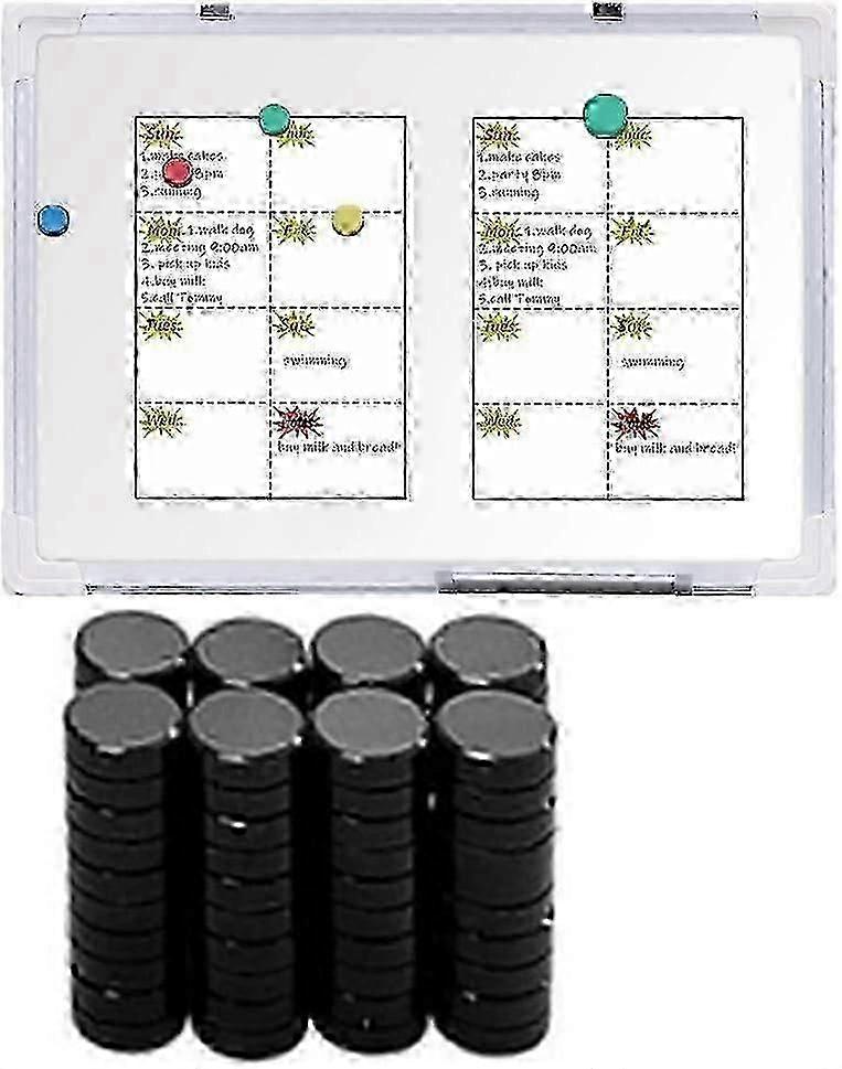 10 kpl mustat muistitaulumagneetit taululle ja jääkaapille