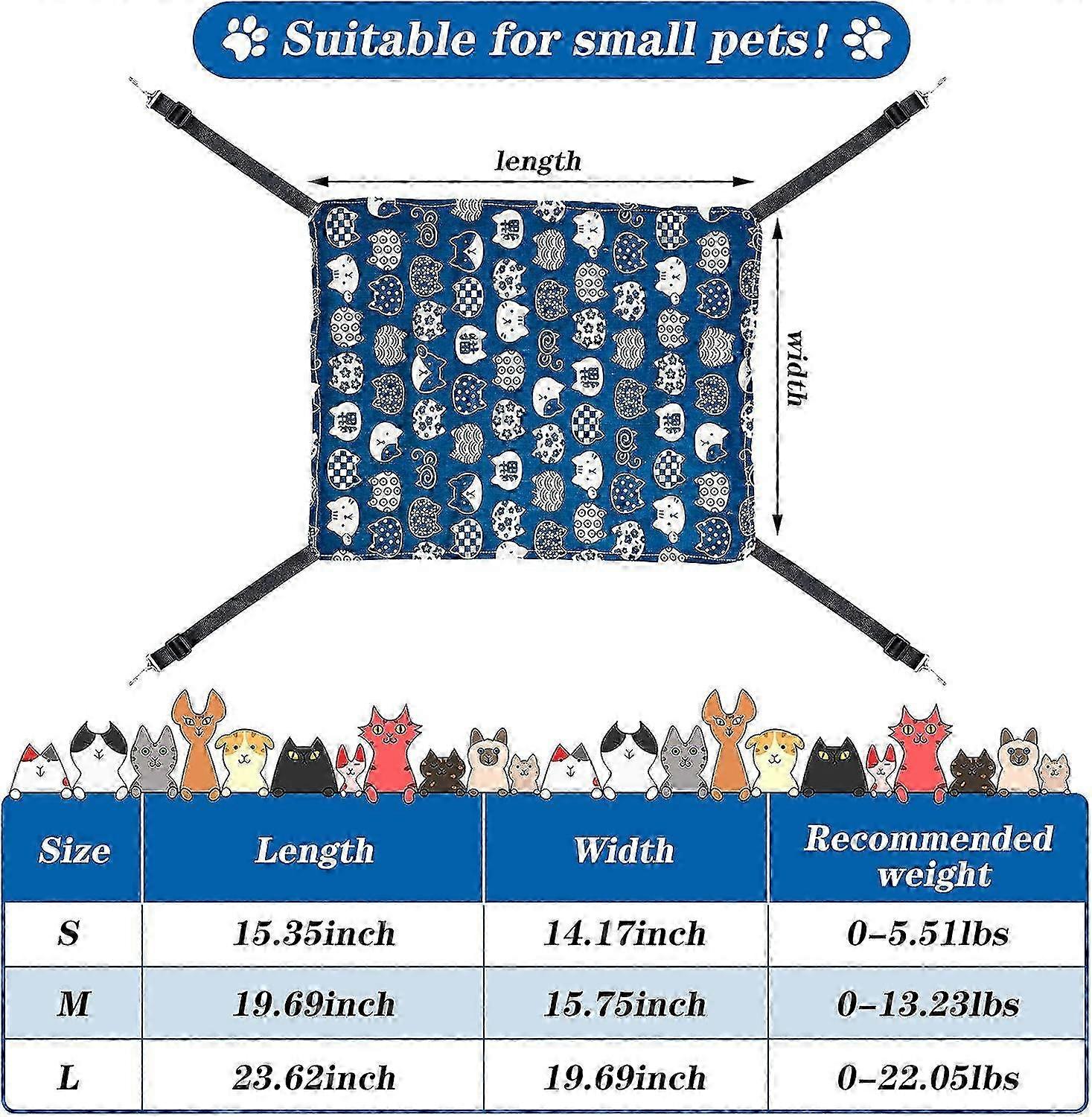 Double-Sided Cat Hammock with 2-Piece Set, Large Size for Cozy Pet Lounging