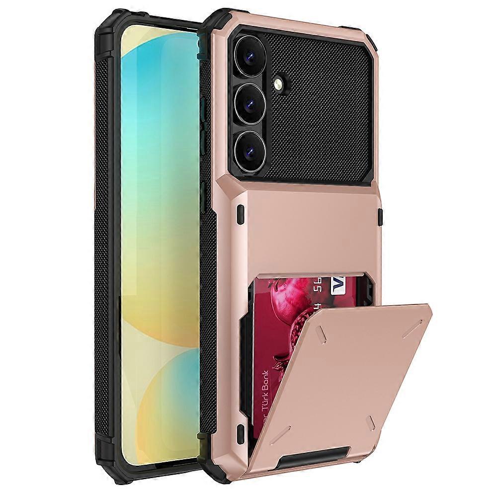 For Samsung Galaxy S25 FE Case PC TPU Dual Layer Back Phone Cover with Card Holder