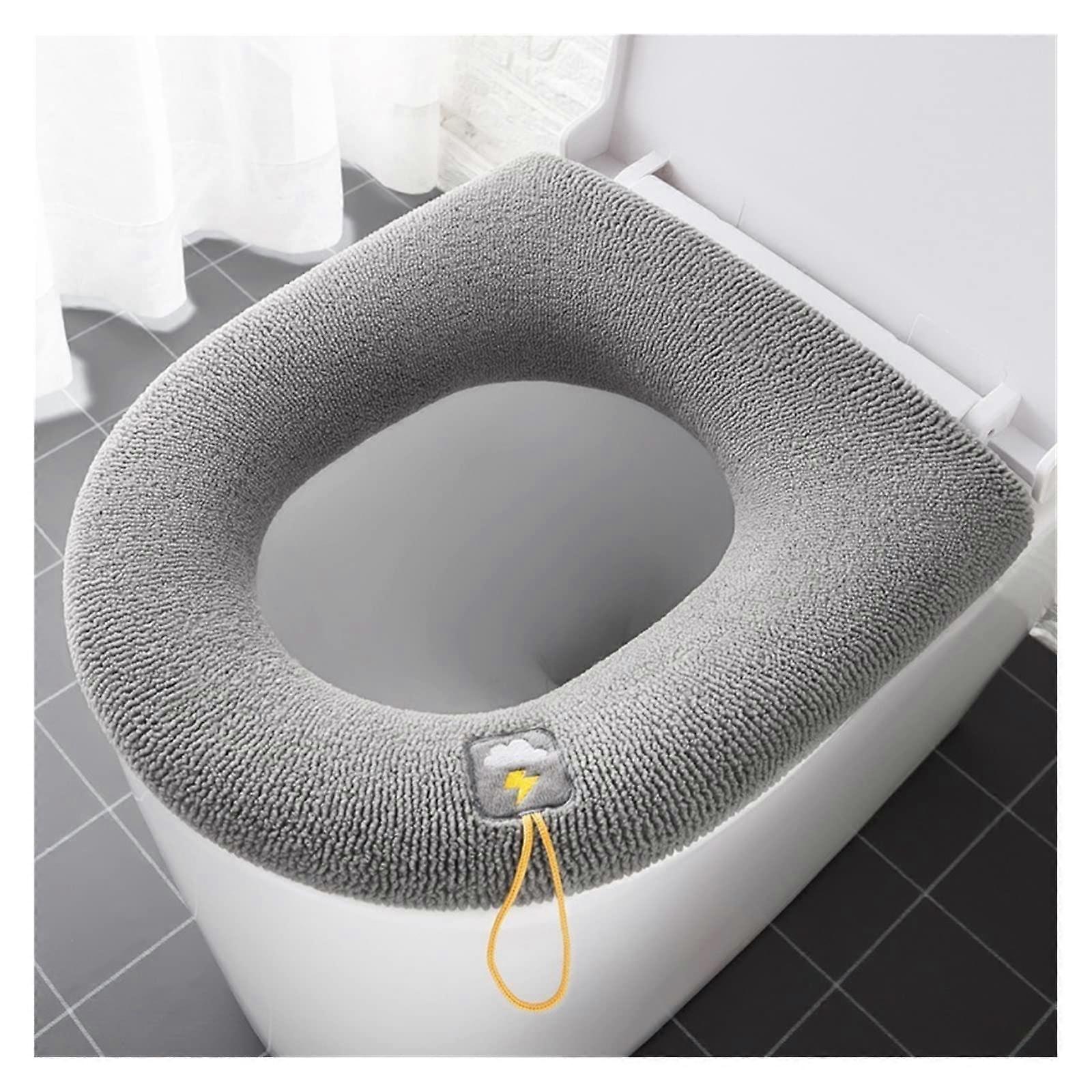 Toilet Seat Cover, Winter Warm Toilet Lid Cover, 2 Pack, Soft Plush, Fits Most Toilets