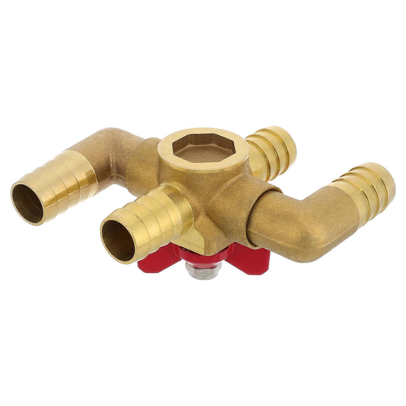 Auto Heater Core Bypass Valve Manual Control Valve for Car Heaters Copper Golden Material 1Pcs