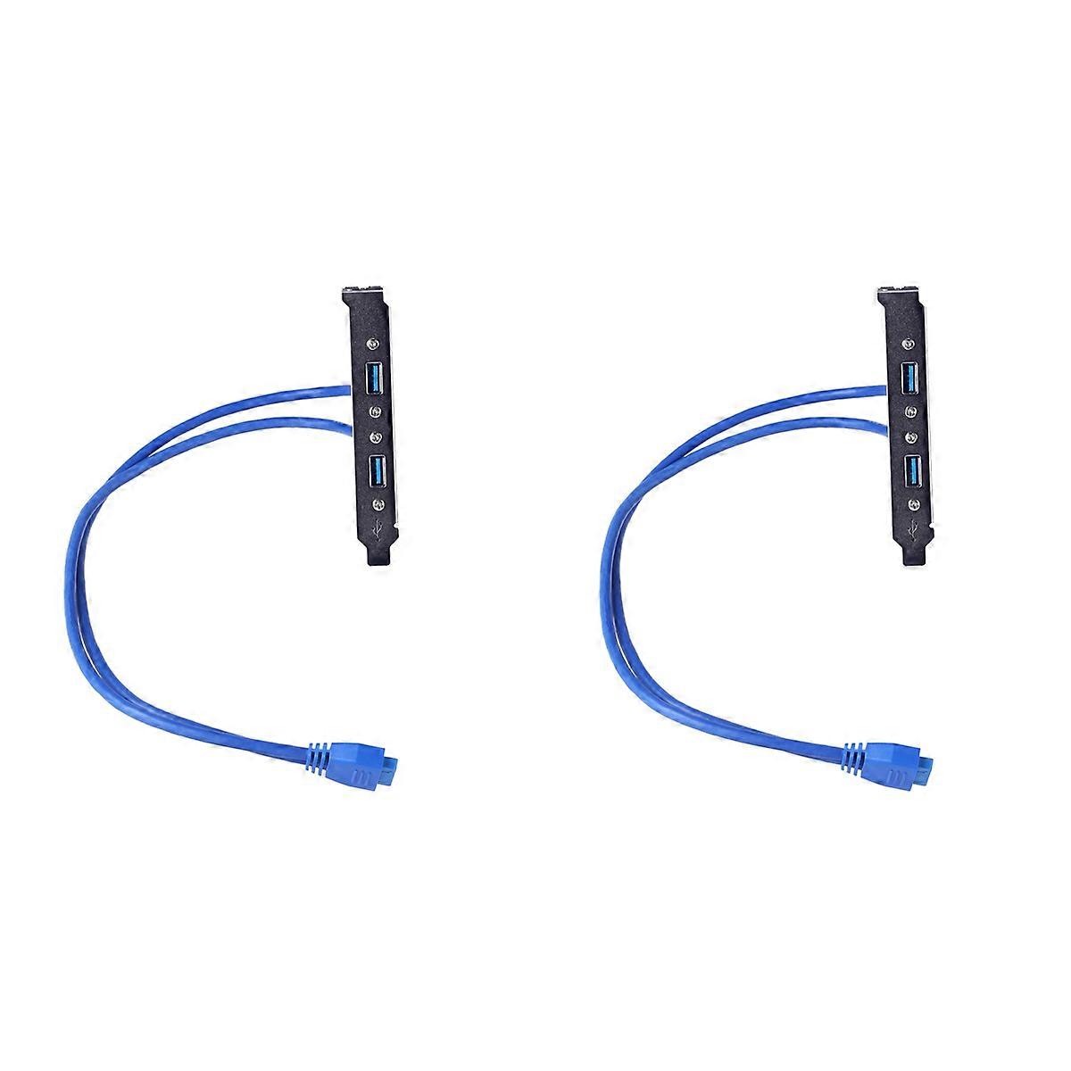 2X 20-Pin to USB 3.0 Dual Port Cable Header, Extend Your USB 3.0 Port on Motherboard to Computer Cas