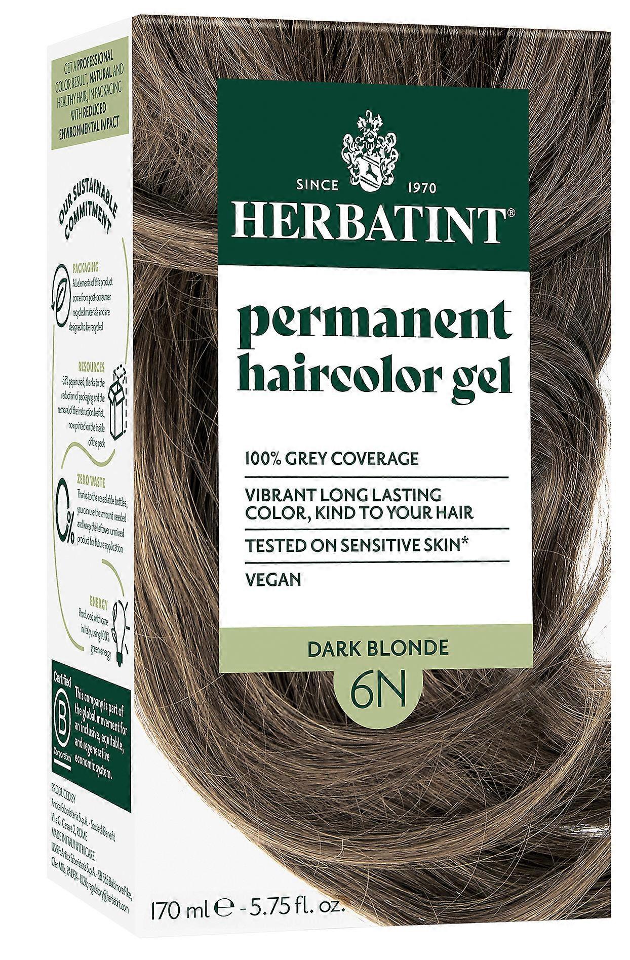 Herbatint, ダークブロンドヘアカラー 6N, 170ml
