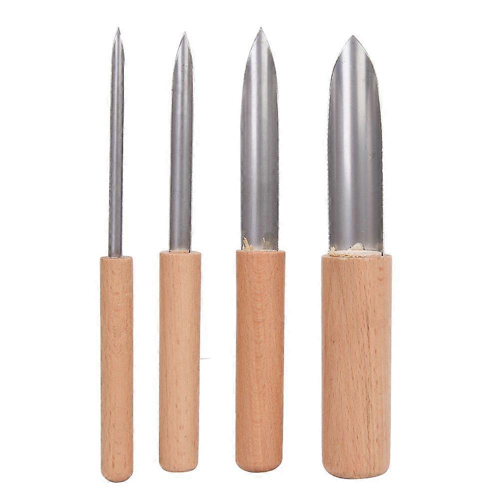 4 Pcs Pottery Punch Cutter Ceramic Modelling Engraving DIY Tool Sculpture Clay Semi Circular Cutter