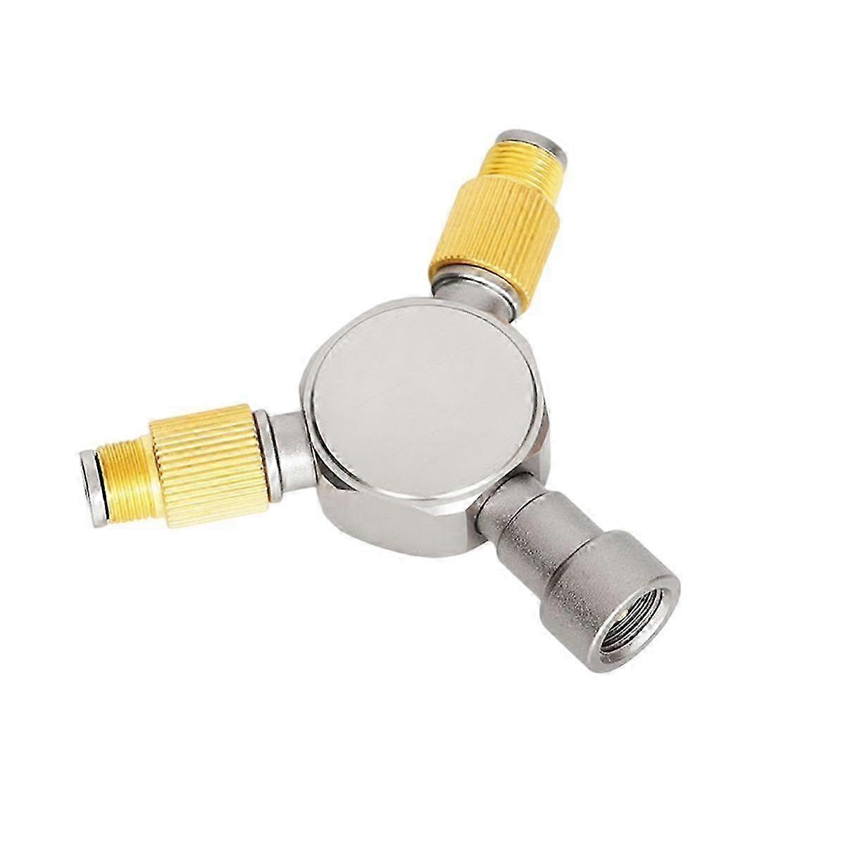 Dual output gas adapter for portable camping stoves