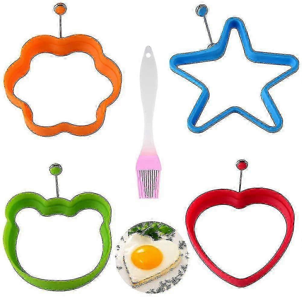 4 Pcs Fried Egg Molds, Fried Egg Silicone Mold, Egg Ring, Creative ...