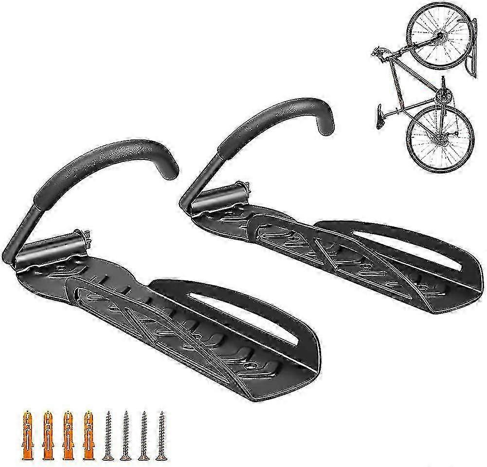 حامل دراجات مثبت على الحائط، خطافات تخزين متينة للمرآب، وصلة رأسية