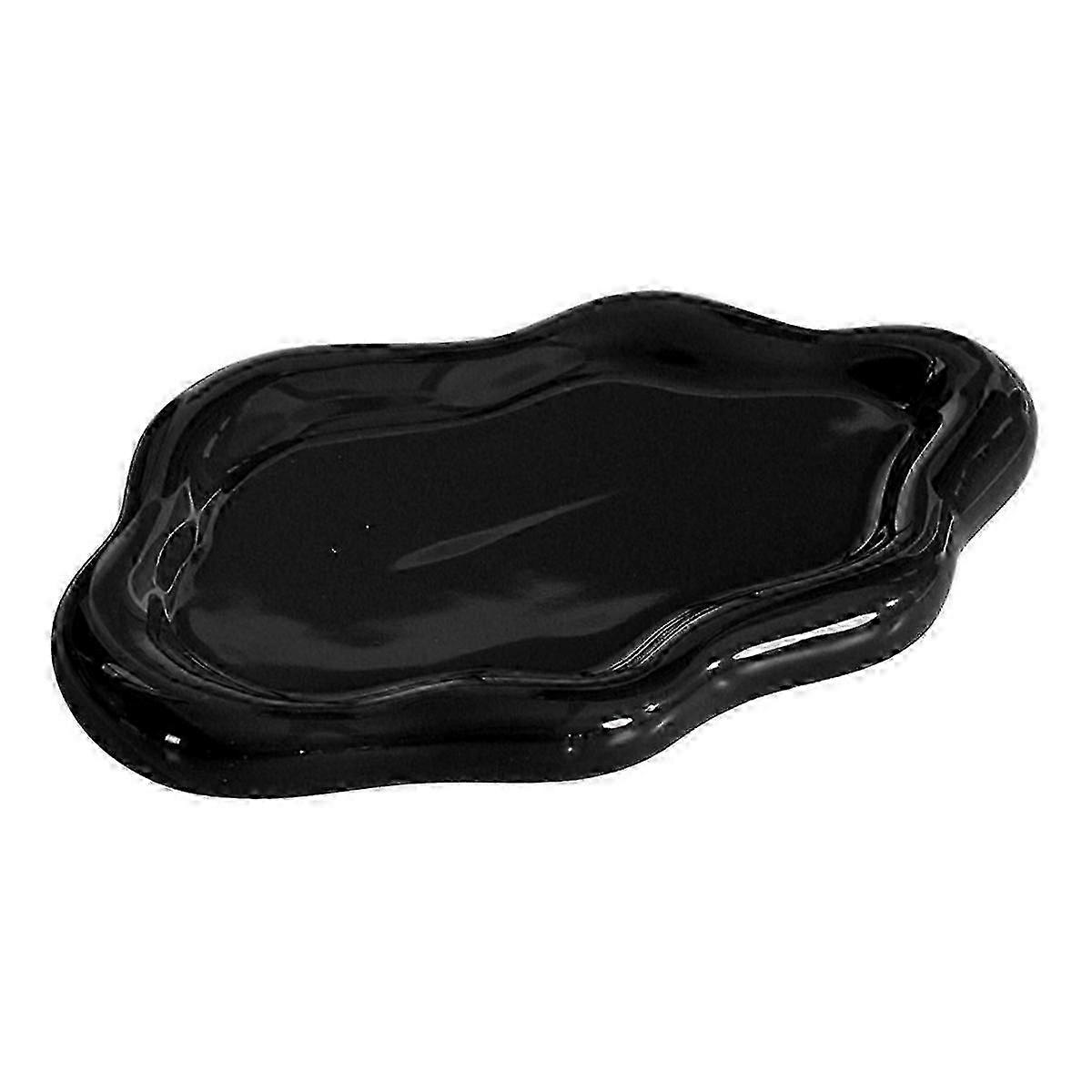 Ceramic Jewelry Tray Dish for Ring Key Trinket Cloud Shape Decor, B