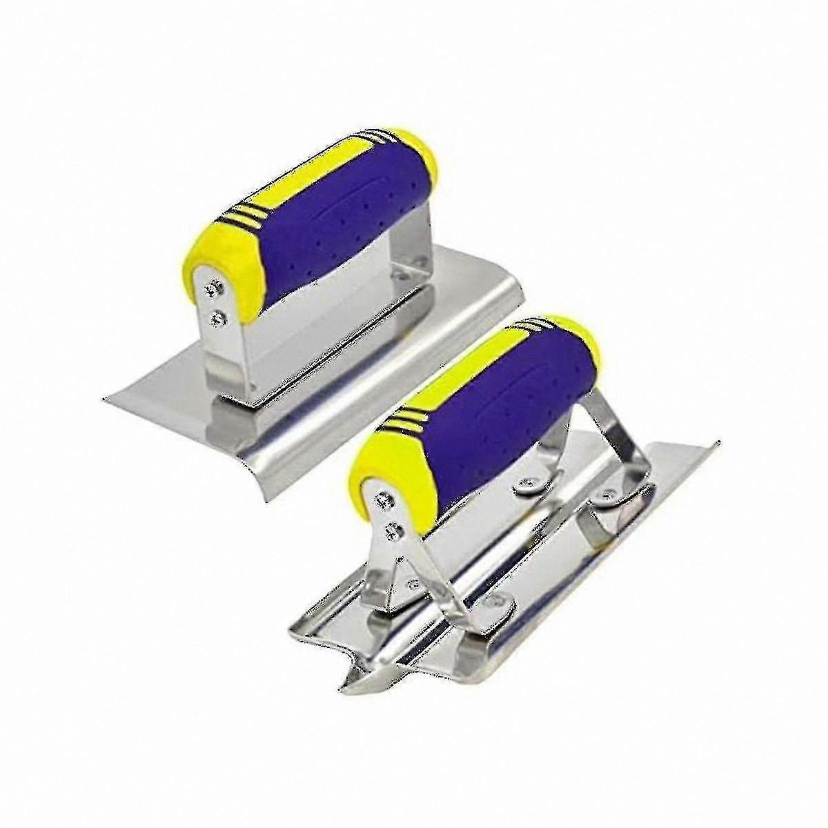 Concrete Finishing Tool Kit with Stainless Steel Edger and Groover for Plaster and Stucco Applications