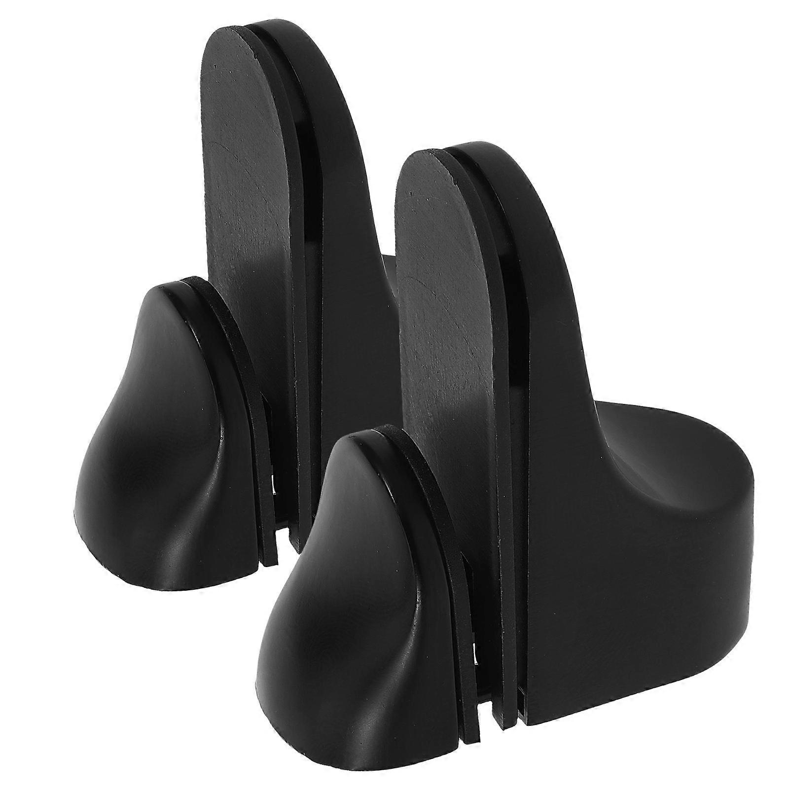 Black Zinc Alloy Glass Shelf Brackets for Bathroom with Resistance and Stable Installation