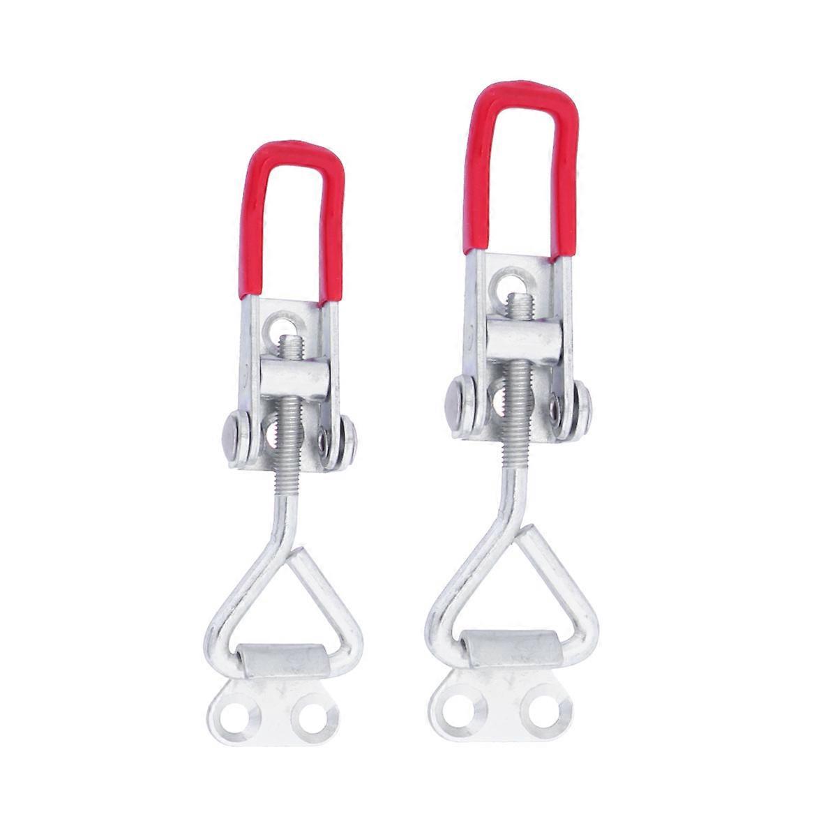 2 Pcs 4001 4002 Solid Toggle Latch Clamp Metal Adjustable Door Cabinet Box Case Toggle Latch Professional Heavy Duty Hand Tool