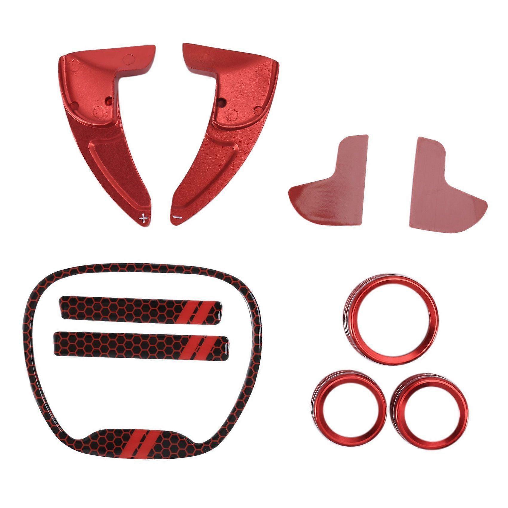 for Dodge Challenger Charger Durango 2015-2020 Steering Wheel Shift Paddle+Emblem Kit+Air Condition