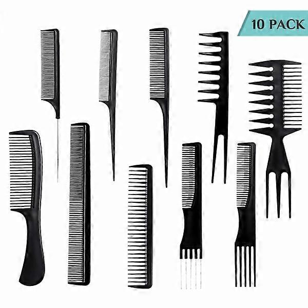 10-pack Assorted Combs Black Black