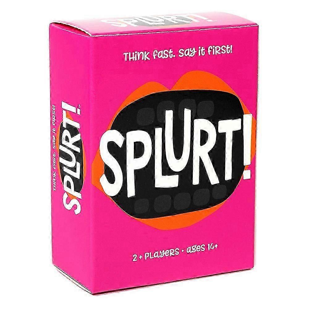 2025 Splurt Gamewright فكر بسرعة ، قلها لعبة ورق سريعة 2+ لاعبون من العمر 14+