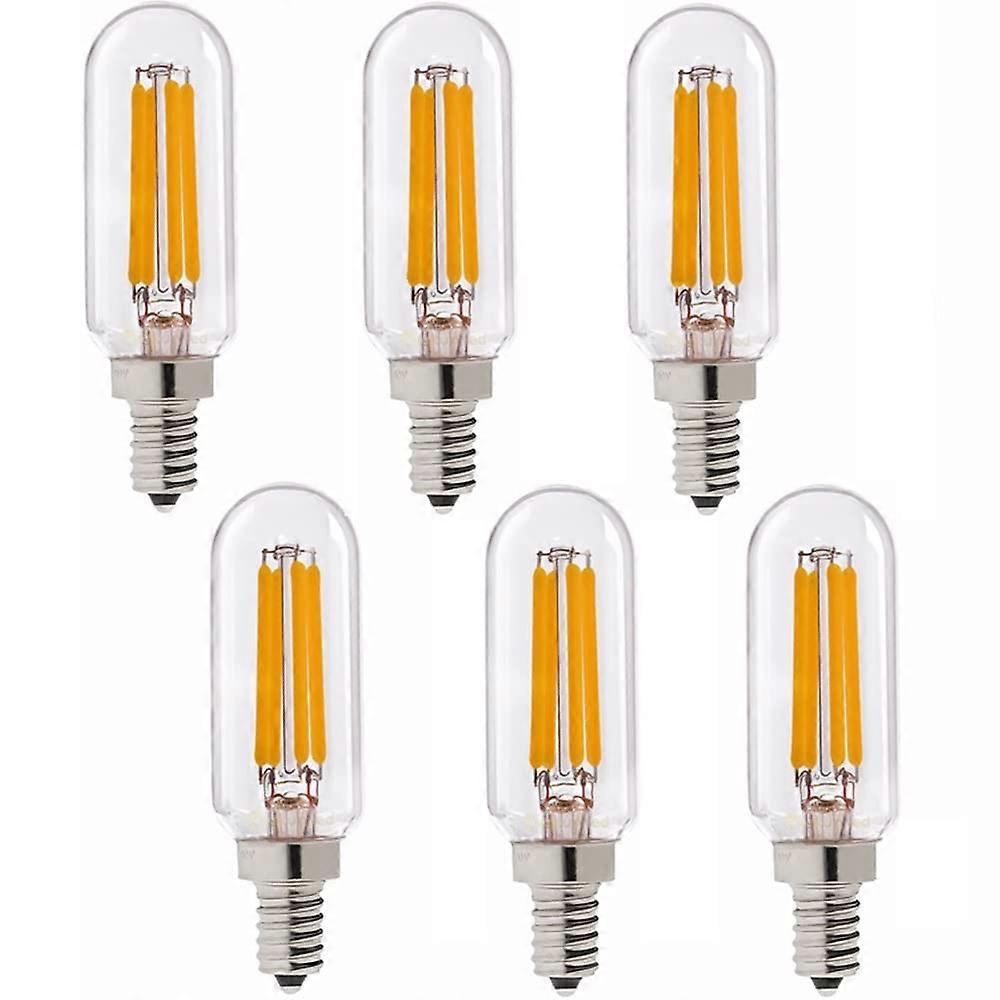 LHSUNTA 6-Pcs LED T25 Cooker Hood Bulb Light For Extractor Fans 360-Degree E14 220V Screw Bulb Cold White 4W