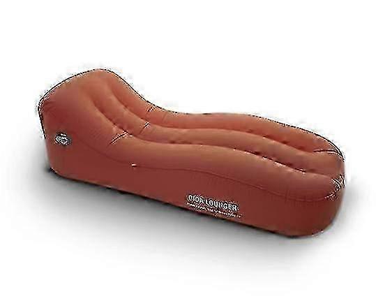 Inflatable lounger for camping with one-key automatic inflation