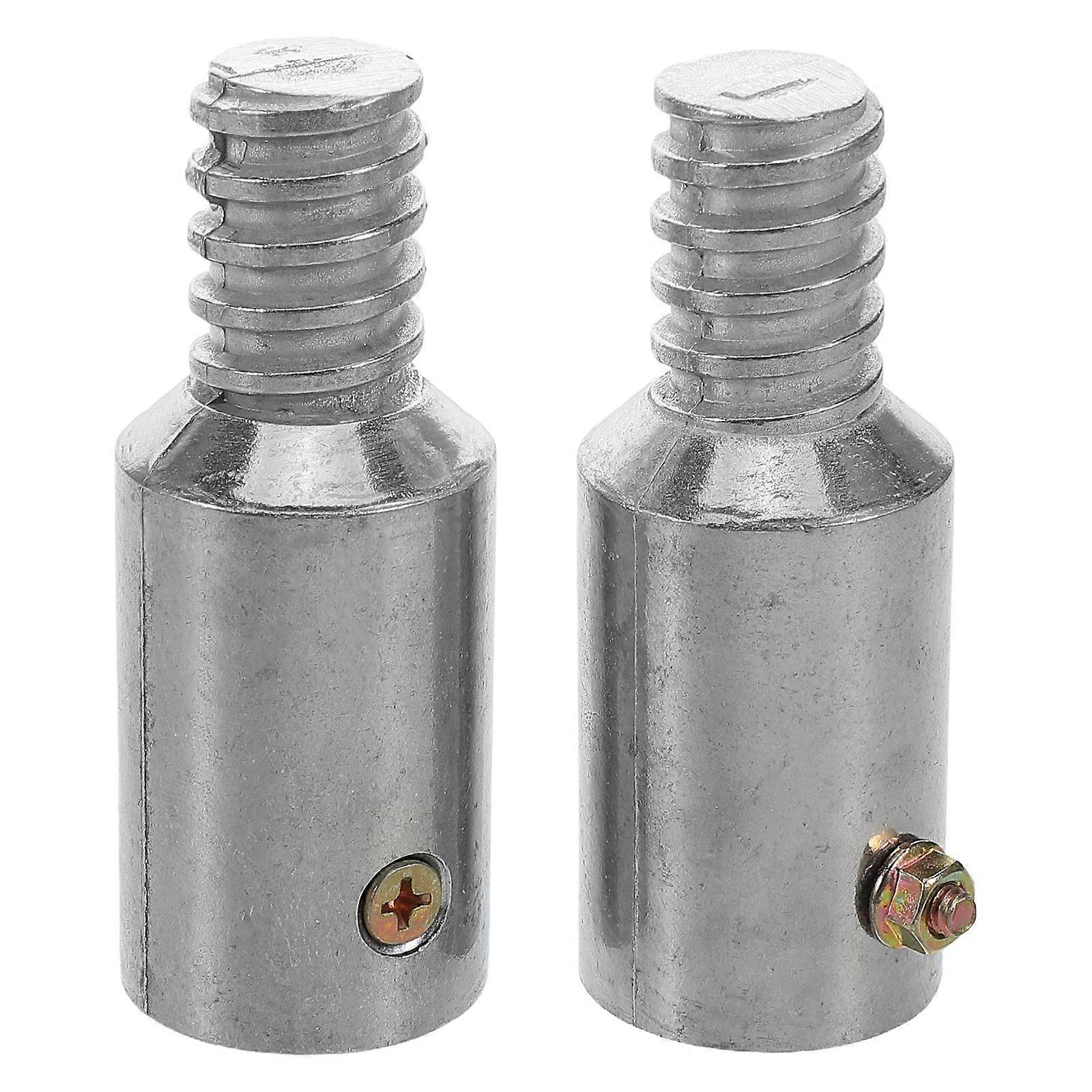 1 Set Threaded Tips Replacement for Extension Poles Repairing Push Broom Handle Threaded End for Wood or Metal Poles Silver 25 MM
