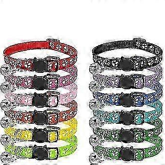 2025 Cat Collar,,12pcs Cat Collar Kitten Collar, Adjustable Range 19-32cm