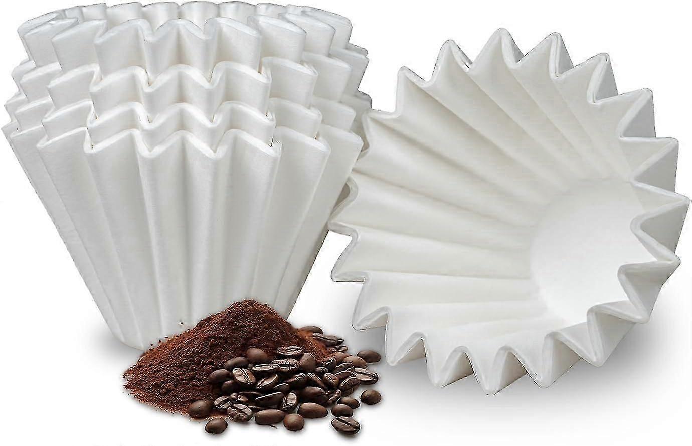 100 Pack Small Disposable Coffee Filters for 1-2 Cups, Compatible with Kalita Wave Dripper 155 Series, Single Serve Coffee Maker, Serves 1-2 People