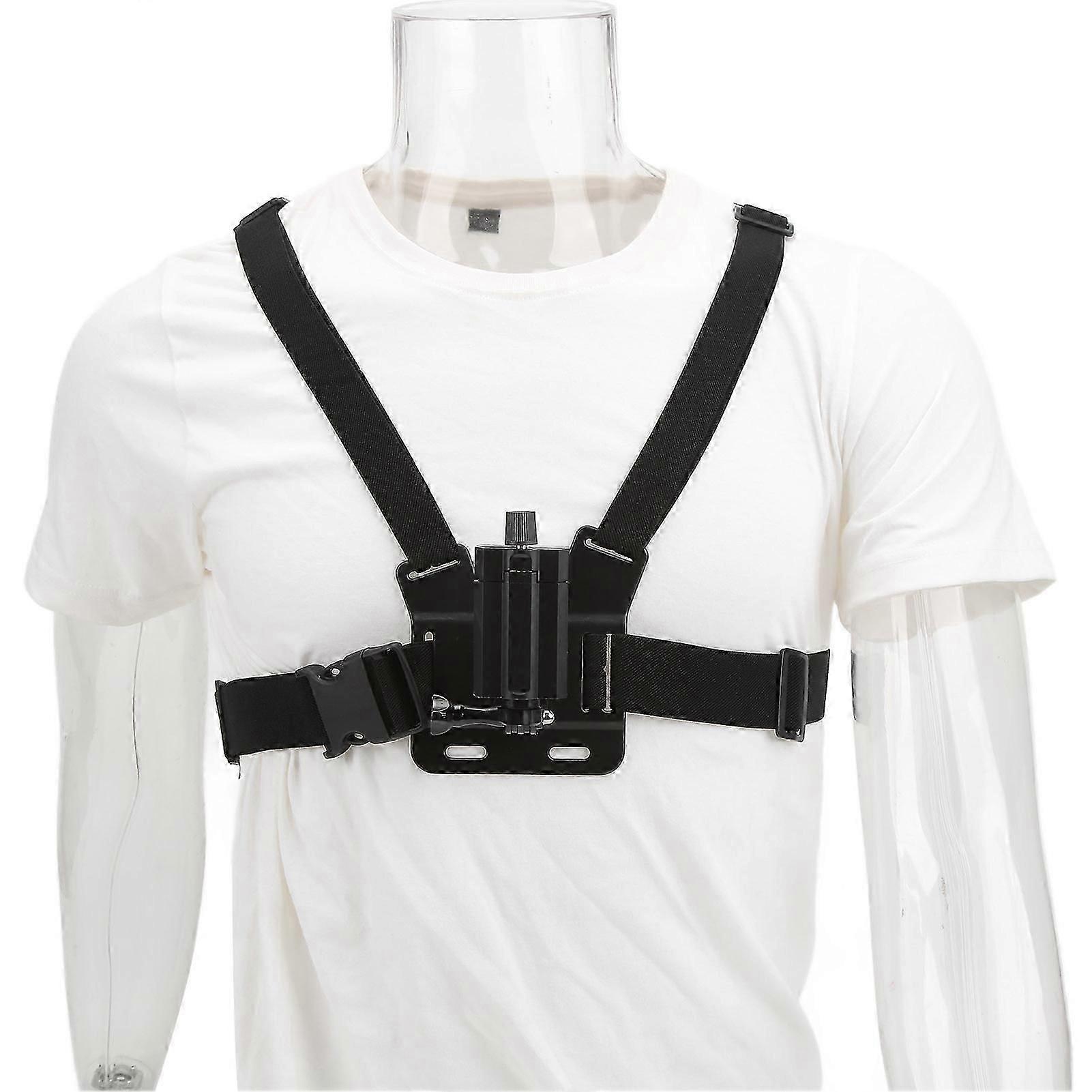 Selfie chest mount strap for phone with adjustable angle