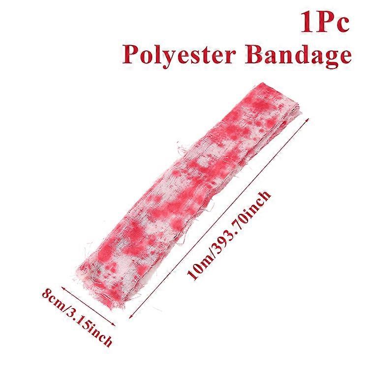 10m Halloween Bloody Gauze Bandage Warning Isolation Belt Horror Props For Halloween Party Haunted House Home Scene Decoration