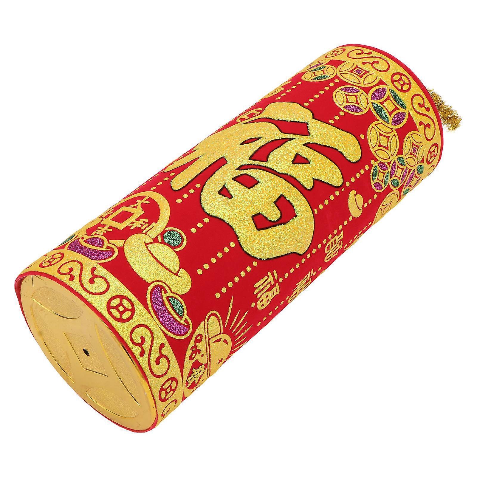 Chinese New Year Hanging Decoration Spring Festival Ornament For Shop Window Or Home 27X10Cm Lint Decoration 1Set