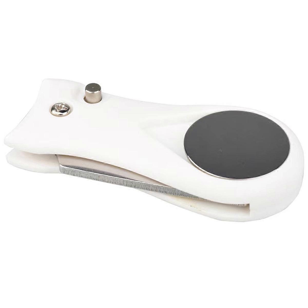White Golf Turf Tool with Magnetic Golf Ball Markers
