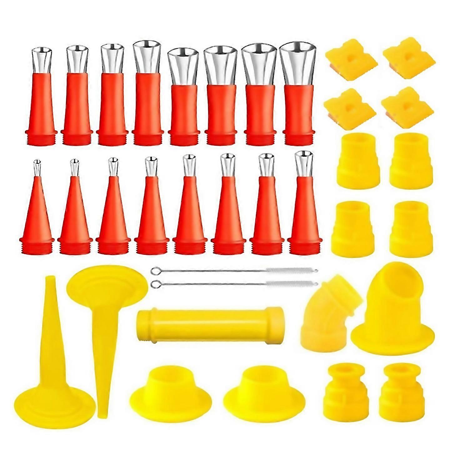 For Universal Integrated Rubber Nozzle Tool Set 33 Piece Caulking