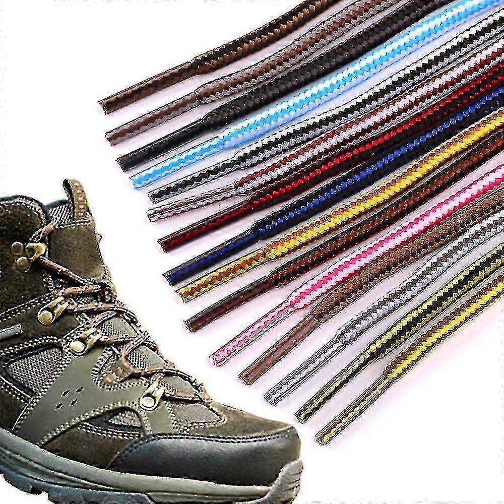 Round Boot Laces [18 Pair] Heavy Duty And Durable Shoelaces For Boots, Work Boots & Hiking Shoesmultiple Colour