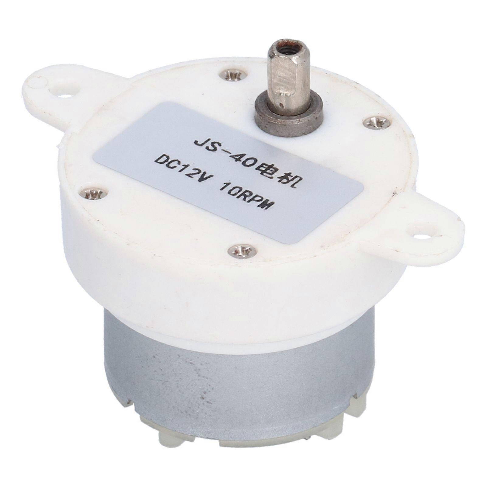 JS40 DC12V 10RPM Geared Motor Slow Speed Reduction Motor for Financial Machinery Office Automation and Others