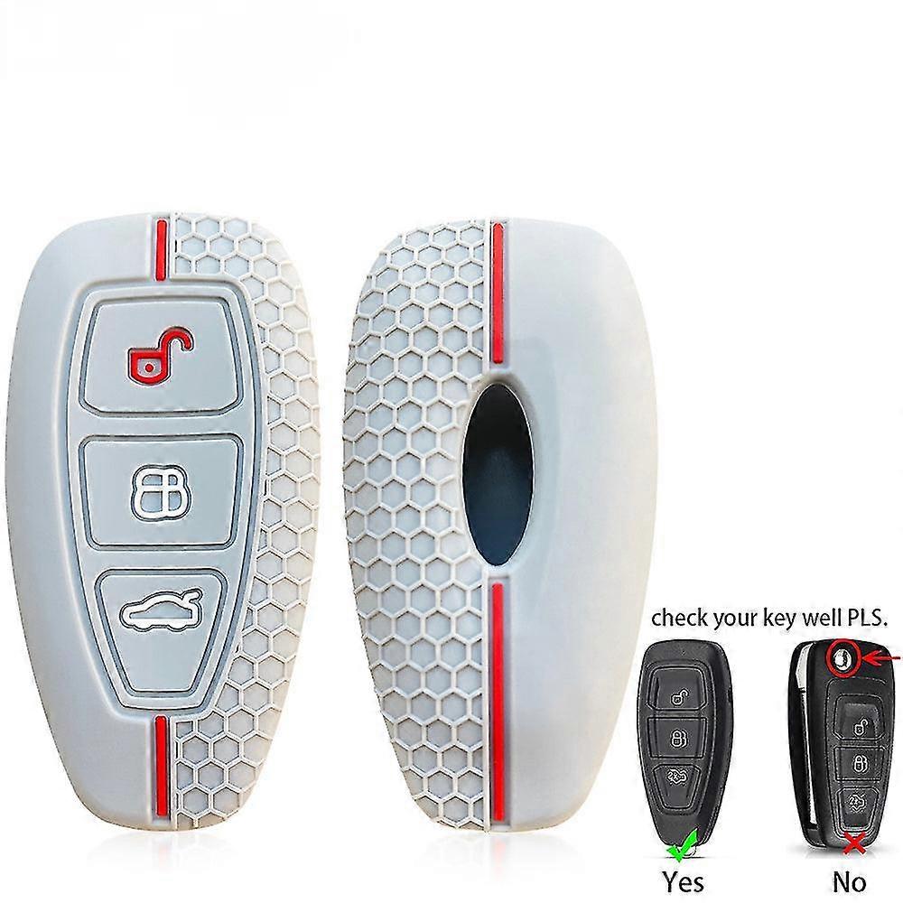 Silicone Car Key Case Shell For Ford Kuga Focus Mk3 Mk4 Mondeo Fiesta Titanium Ecosport Transit Mk8 Cover Remote Fob Accessories 2025