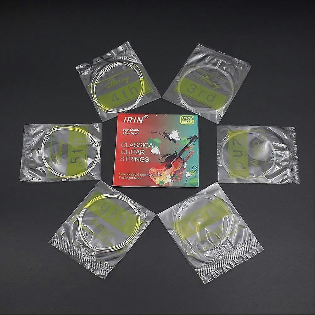 6 Pcs of Guitar Nylon String Set Replacement Cord For Classical Guitars