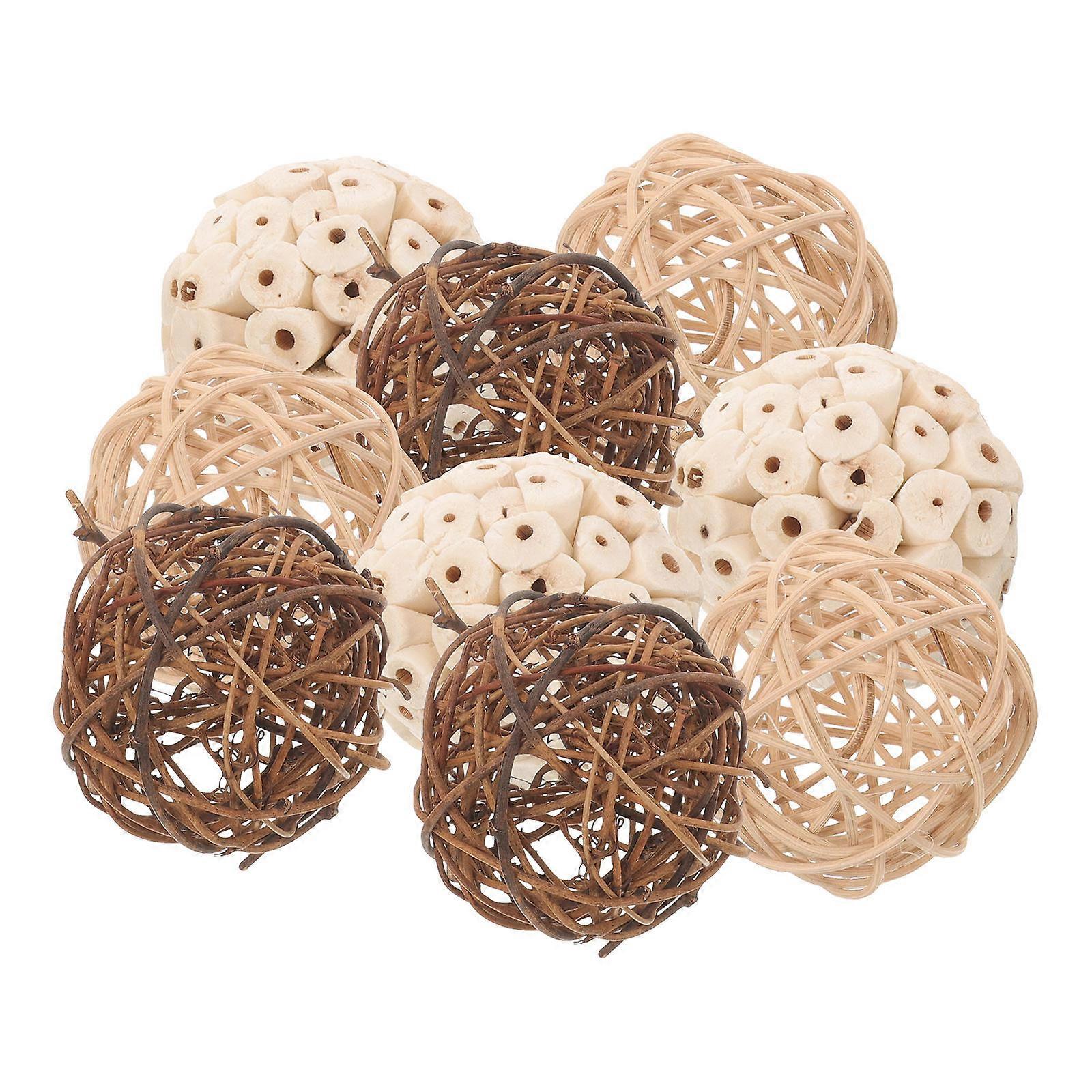 Parrot Bird Chewing Toy Rattan Balls for Foraging 27Pcs