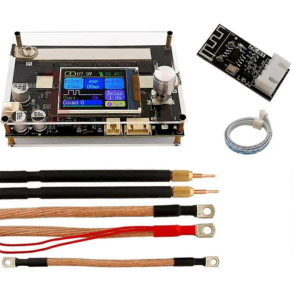 -XW2 Double Pulse Spot Welding Machine DC 3.6-15V 3000A 18650 Battery Sheet Copper Spot Bluetooth A