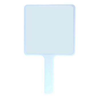 Specchio a mano Salone Barbiere Parrucchiere Specchio portatile con maniglia (quadrato), 4332bianco SZRH BF