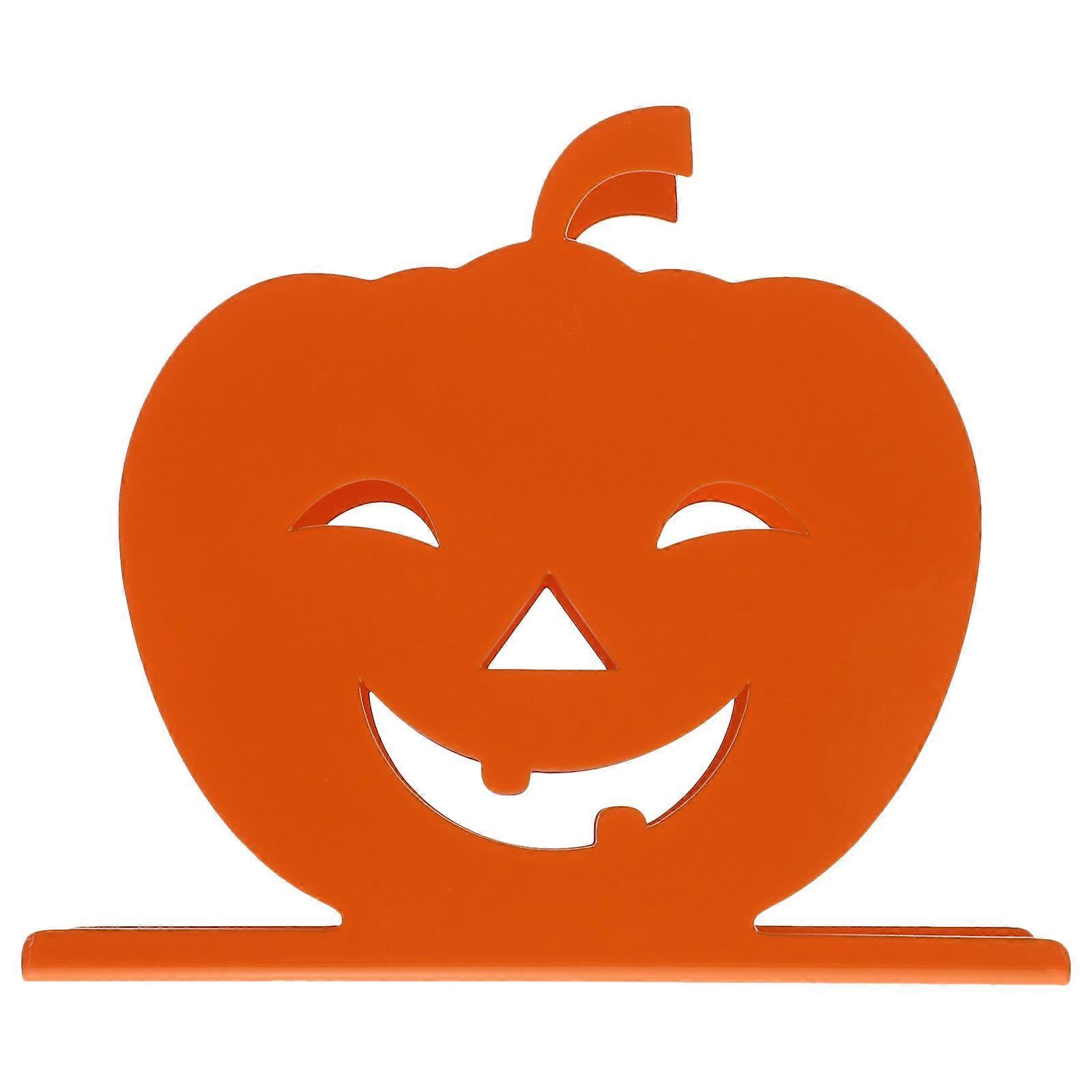 Decorative 3Pcs Rustic Napkin Holder For Kitchen Use Iron Tissue Storage In Pumpkin Shape
