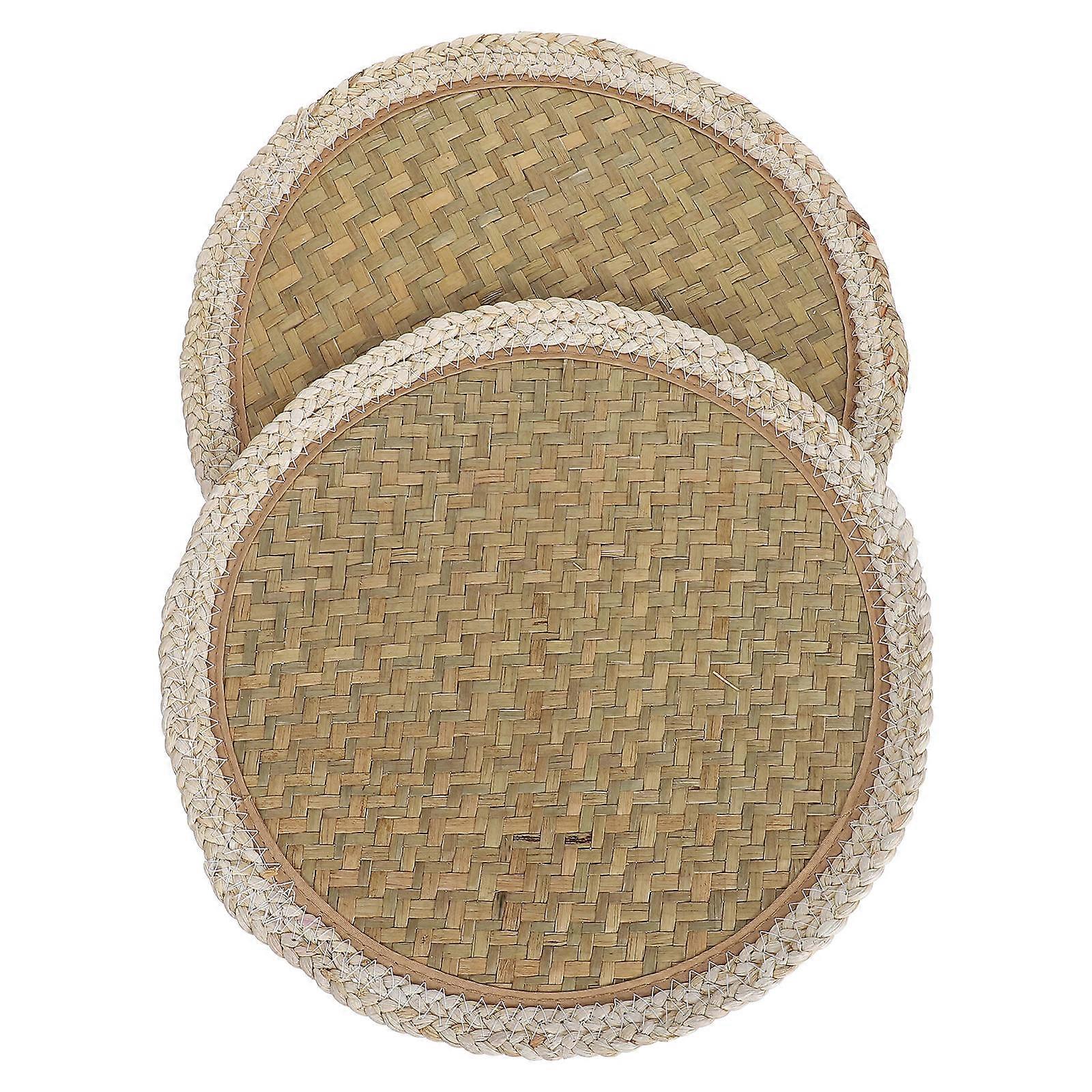 Heat Resistant Woven Table Mats 10Pcs Rustic Design Dining Table Casual Meals 29cm Decor for Plates