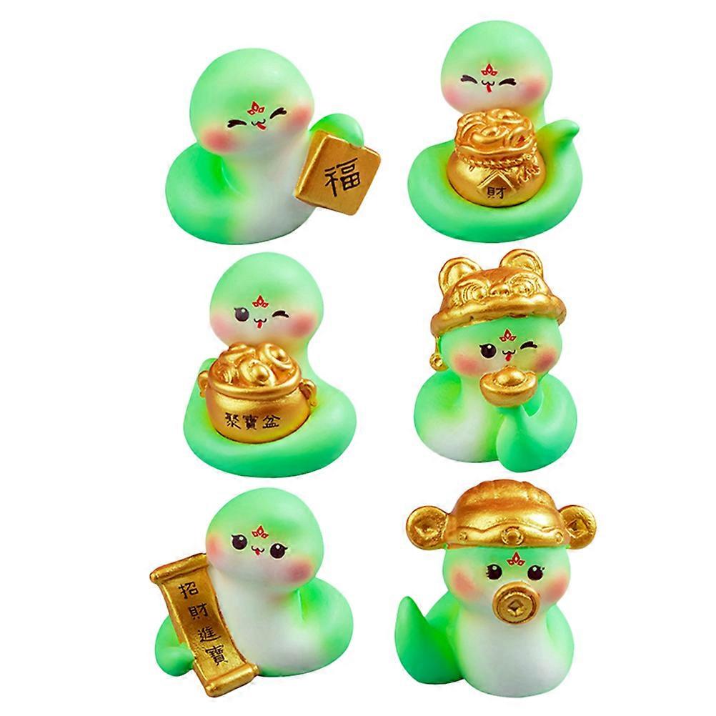 Lunar Snake Resin Ornament Mini Statue for Desk Car Decoration 30Pcs