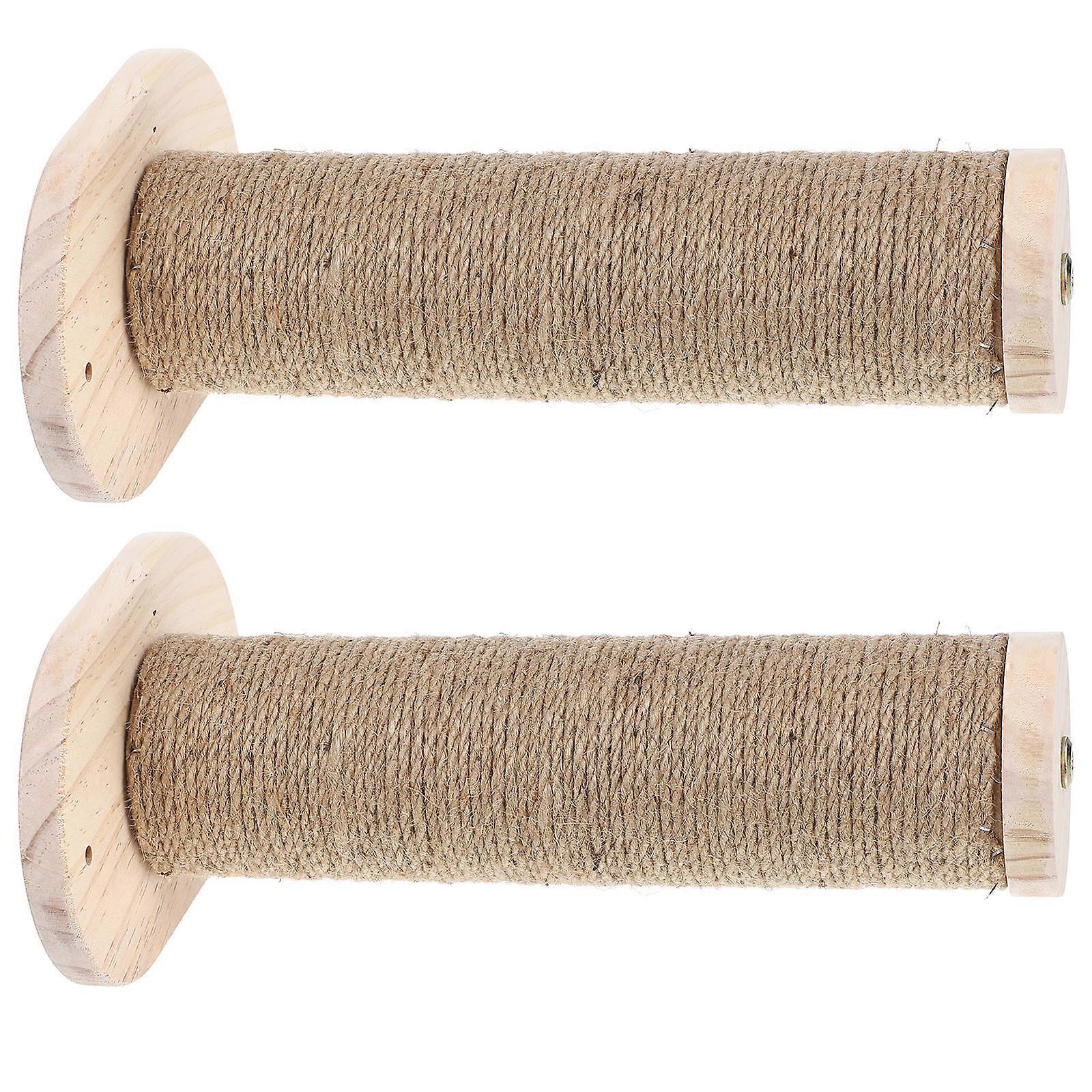 Cat Wall Scratching Post Wood Steps Kitten Perch 2Pcs Durable Cat Furniture For Pet Owners Indoor Use